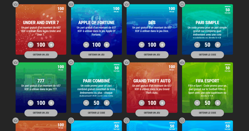 Profitez des avantages en utilisant le code promo 888Starz