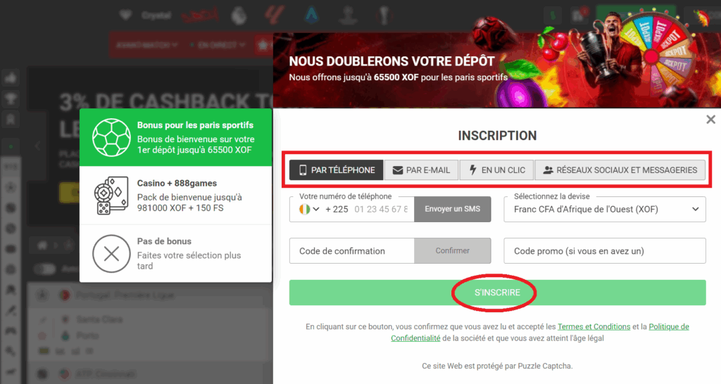 Guide étape par étape pour l'inscription à 888Starz